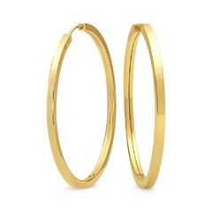 Brinco Argola De Ouro 18k Grande 5 Cm - comprar online