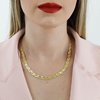 Gargantilha Choker Corrente Prata 4 Fios Banho De Ouro 18k