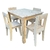 Combo Mesa 120x80 + 4 Sillas Vintage Retro en internet