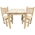 Combo Mesa 80x80 + 2 Sillas Hindu Rectas en Pino - comprar online