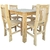 Mesa 120 + 4 Silla Hindu Curvo Pino Macizo en internet