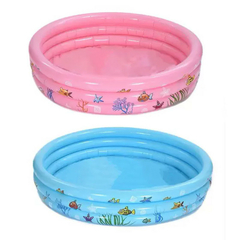 Piscina Inflável redonda Fundo do Mar 3 Anéis Infantil