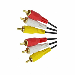 Cabo Rca X Rca 10m 10 Metros Av 3+3 Áudio Vídeo Tv Dvd Net - comprar online