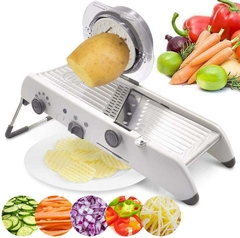 Mandolin Profissional Cortador Fatiador Legumes Frutas Inox - comprar online