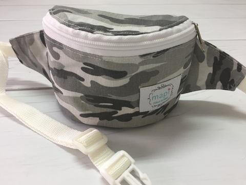 RIÑONERA CAMUFLADA GRIS CLARO