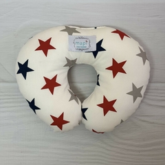 NUQUERA BLANCA CON ESTRELLAS AZULES, ROJAS Y GRISES - comprar online