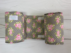 ANTIVUELCO GRIS CON FLORES ROSAS - comprar online