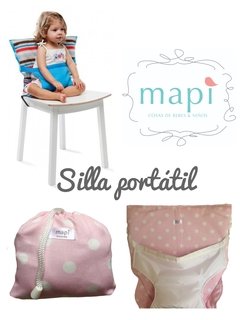 SILLA PORTÁTIL ROSA CON LUNARES en internet