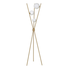 Lampara De Pie Tripode Luna 3 Luces Dorado Luz Desing - comprar online