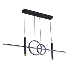 Colgante Led Diseño Moderno Negro L8332 32w Mks - comprar online