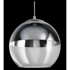 Colgante Eclipse Cromo Con Transparente E27 Led Deco Moderno - Cromo - Su Luz Deco