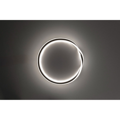 Plafon Led Tundra L Negro Redondo 50cm en internet