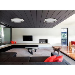 Plafon Led Redondo Negro Diseño L8833n 40cm - comprar online