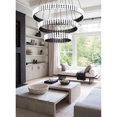 Lampara Colgante Triple Aro Led 126w Moderno Premium en internet