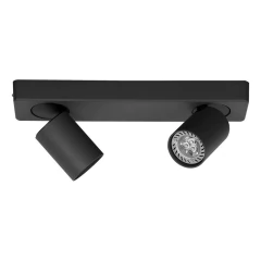 Aplique Spot 2 Luces Katharo Negro Movil Apto Led Moderno - comprar online