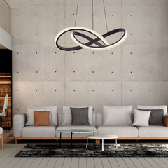 Colgante Led Dimer New Infinit Negro 80w Moderno en internet