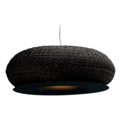 Lampara Colgante Led Valle M Tejido Negro Ng 63cm - comprar online