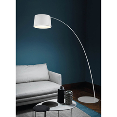 Lampara De Pie Curva Moderna Tepic Blanca Apto Led Diseño - comprar online