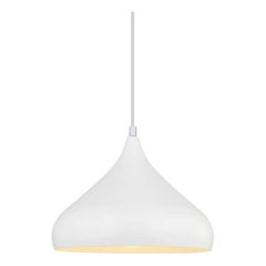 Lampara Colgante Valentin Blanco 30cm Apto Led E27 Cie - comprar online
