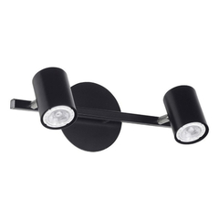 Aplique Plafon Recto 4 Luces Negro Cabezal Movil Moderno - comprar online