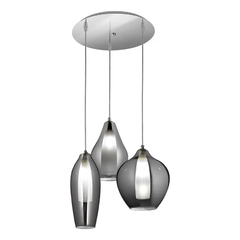 Colgante 3 Luces Mamushka Fume Base Redonda Apto - comprar online