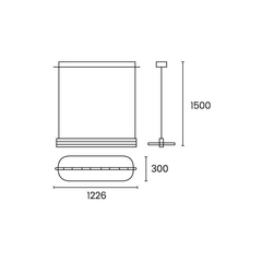 Imagen de Colgante Led Ramla S Ovoide Blanco 56w Aluminio Moderno