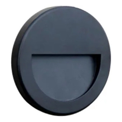 Aplique Circular Led Exterior Floe M Negro 11cm Cie - comprar online