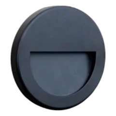 Aplique Circular Led Exterior Floe M Negro 11cm en internet