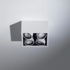 Plafon 4 Luces Blanco Cardanico Gu10 Anton Alta Calidad - comprar online