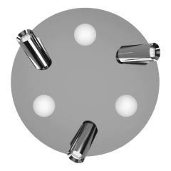 Plafon 6 Luces Led Nacho+eye Cromo Base Redonda 20375 en internet