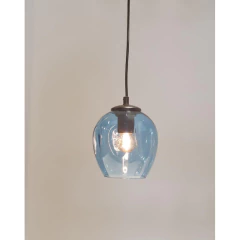 Colgante Ástrid Celeste 1 Luz Apto Led Vidrio Moderno - comprar online