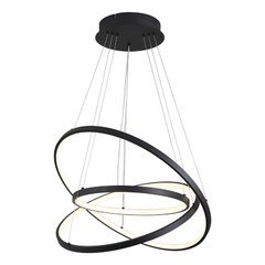 Colgante Aros Led Triple Negro 60/50/40 Cm L86108 en internet