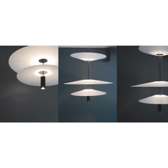 Imagen de Colgante Led Elowen Moderno 68cm Deco Blanco Y Negro