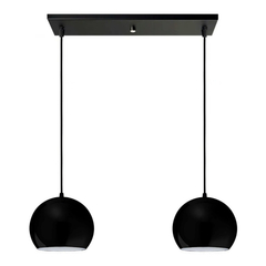 Colgante 3 Luces Bocha 15cm Negro Moderno Apto Led E-27 - tienda online