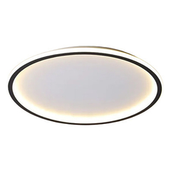 Plafón Aplique Led Redondo Niza Negro 40cm Deco Moderno Dx - comprar online