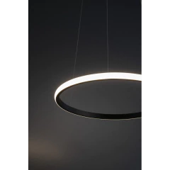 Colgante Aro Led Simp 40cm Negro Deco Moderno - Su Luz Deco