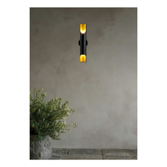 Aplique 2 Luces Roma Apl Negro Dorado G9 Led - comprar online