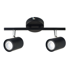 Aplique 4 Luces Negro Cromo Moderno Apto Led U1034 - comprar online