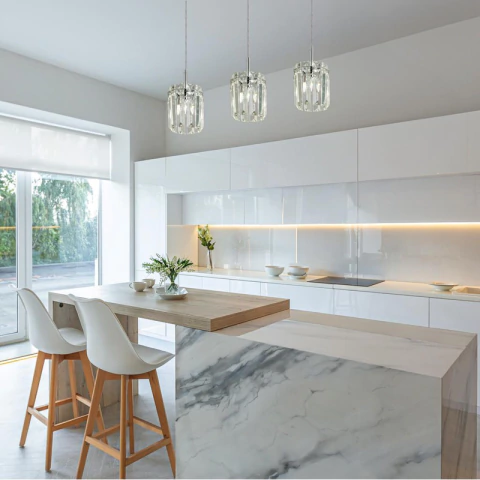 Colgante 1 Luz Canopus Cristal Apto Led G9 Deco Moderno - comprar online