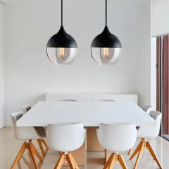 Colgante Cristal Mitte 1 Luz Negro Deco Moderno Apto Led - comprar online