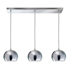 Colgante 3 Luces Cromo Deco Apto Led Moderno Luz Desing - comprar online
