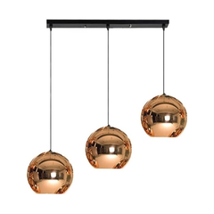 Lampara Colgante Tom Triple Cobre 3 Luces 15cm Apto Led en internet