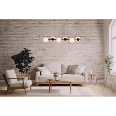 Lampara Colgante 6 Luces De-cor Lateral Negro Trans E27 - comprar online