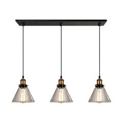 Colgante Lyris 3 Luces Vidrio Transparente Apto Led E27 - comprar online
