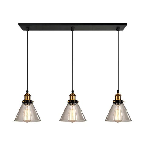 Colgante Lyris 3 Luces Vidrio Transparente Apto Led E27 - comprar online