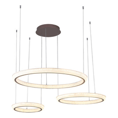 Colgante Triple Anillo Cristal Led 80/60/40 L94108 Café Mks - comprar online