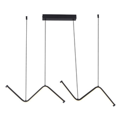 Colgante Led Doble Z Negro L8322 22w Diseño Moderno Mks - comprar online