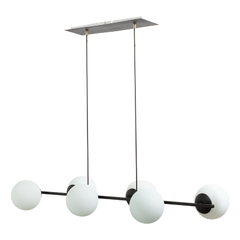 Lampara Colgante 6 Luces De-cor Lateral Negro Opal E27 - Su Luz Deco