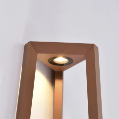 Aplique Exterior Bolarda Vk-triong Aluminio Negro 35cm - Su Luz Deco