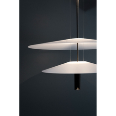 Colgante Led Elowen Moderno 68cm Deco Blanco Y Negro - Su Luz Deco